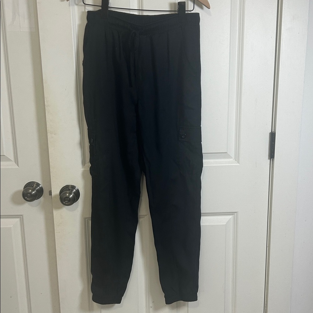 Velvet Heart Soft Cargo Jogger Pants size small black elastic waist